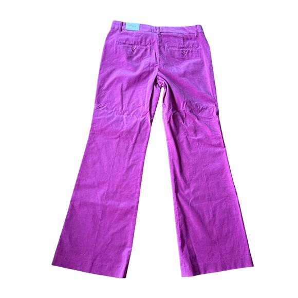Express Editor Flare Trouser Pants Pink Velvet Size 10 Y2K Career Classic Office - Picture 8 of 12